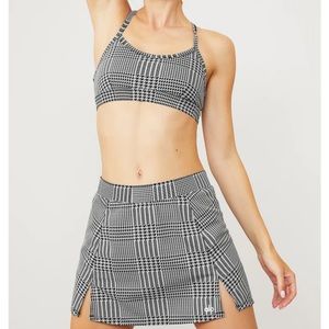 ALO Jacquard Glenplaid Tennis Skirt
